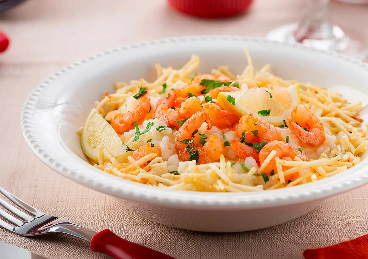 Arroz Cremoso com Camarão